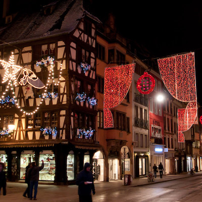 Les illuminations du marché de noël à Strasbourg
