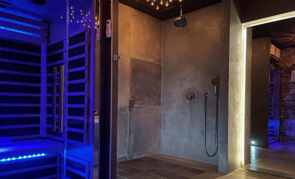 Private Room and Spa la douche et le sauna