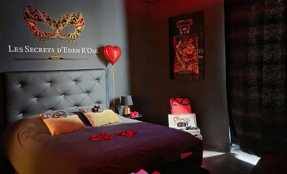 Les Secrets d'Eden Rose love room à Limoges chambre 50 nuances Grey