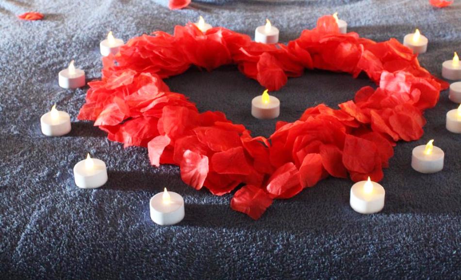 Décoration romantique dans le lodge des charmes - loveroom en Eure et Loire