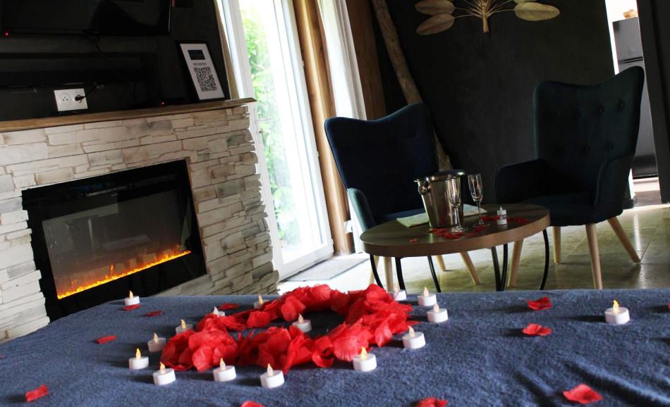 Le lodge des charmes en Eure et Loire près d'Orléans - hébergement romantique avec jacuzzi